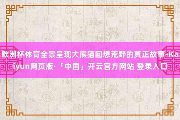 欧洲杯体育全景呈现大熊猫回想荒野的真正故事-Kaiyun网页版·「中国」开云官方网站 登录入口