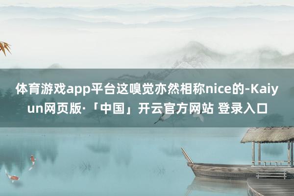 体育游戏app平台这嗅觉亦然相称nice的-Kaiyun网页版·「中国」开云官方网站 登录入口