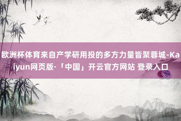 欧洲杯体育来自产学研用投的多方力量皆聚蓉城-Kaiyun网页版·「中国」开云官方网站 登录入口